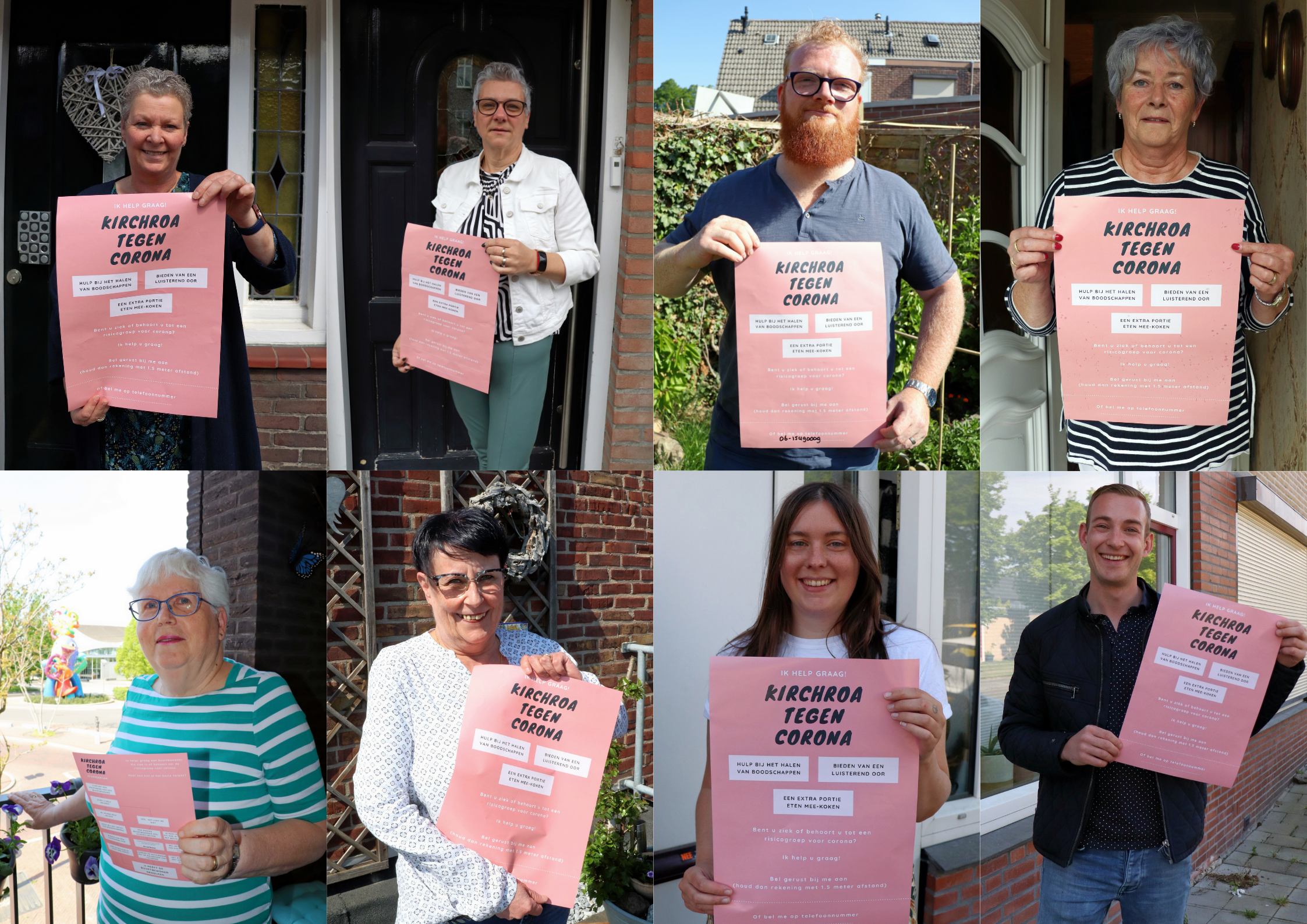 Team van de mensen van Kirchroa tegen Corona