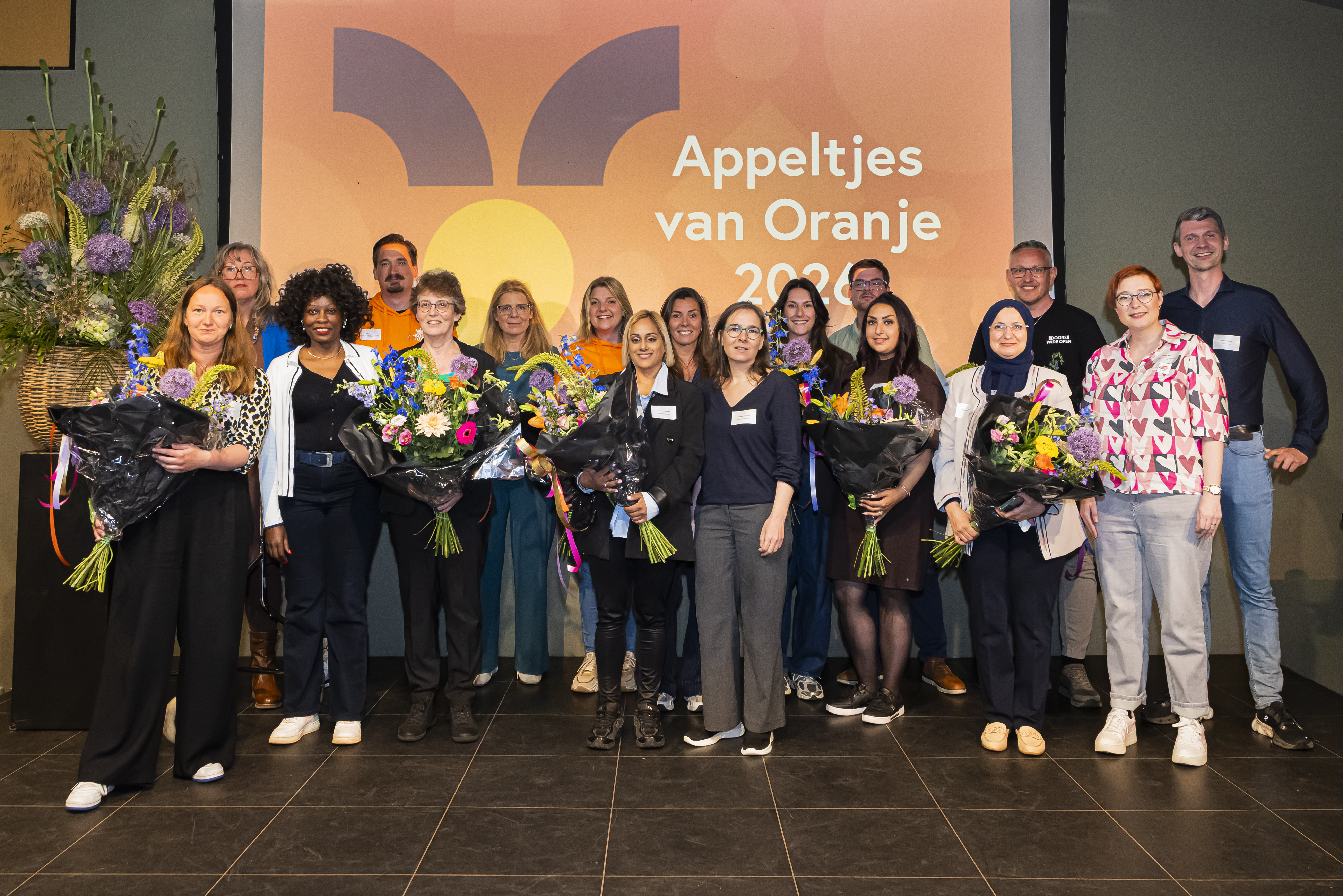 groepsfoto van de 10 genomineerden van de appeltjes van oranje 2026