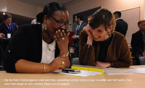 'Mentoren helpen jongeren naar werk en een stabiel leven'