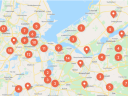 Kaart met projecten voor CTA